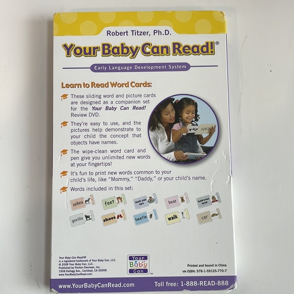Your Baby Can Read Early Language Development Volume 5, DVD Video and Word Cards - Picture 7 of 9